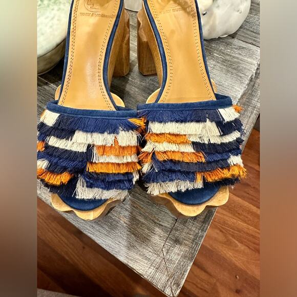 TORY BURCH Blue Alma Platform Sandal - Picture 6 of 16